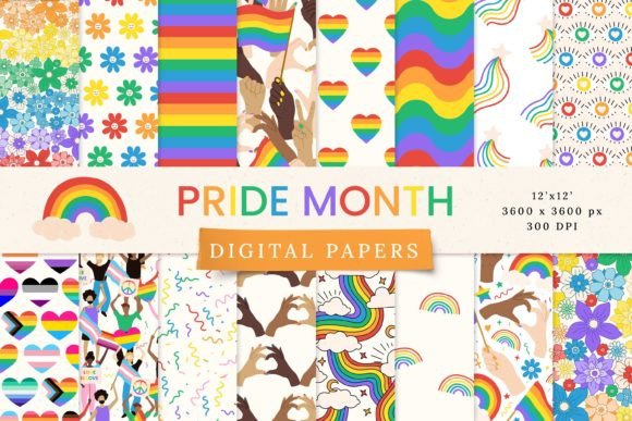 Download Pride Month LGBTQ Seamless Patterns - Patterns Collection