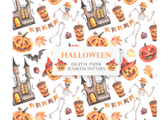 Download Halloween Seamless Pattern. Pumpkin. - Seamless Collection