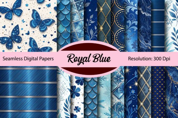 Download Royal Blue Seamless Digital Paper - Seamless Collection