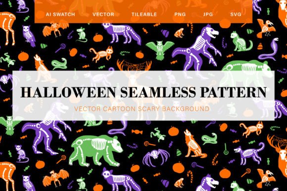Download Halloween Skeletons Seamless Pattern - Seamless Collection