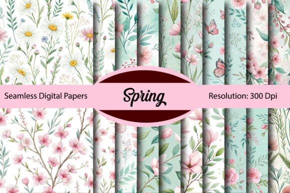 Download Spring Seamless Digital Paper - Seamless Collection