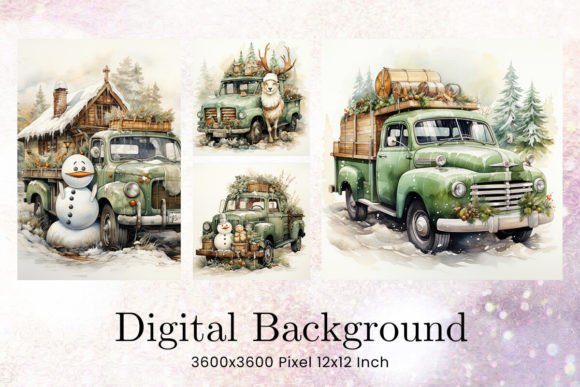 Download Snowman Classic Car Christmas Background - Snow Collection