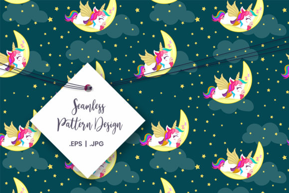 Download Magic Sleeping Unicorn Seamless Pattern - Seamless Collection