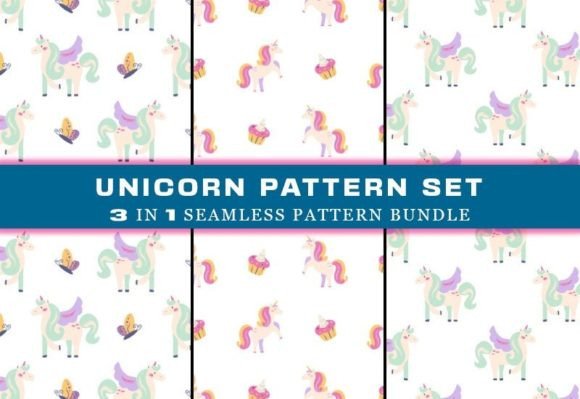 Download Unicorn Seamless Pattern Digital Papers - Seamless Collection