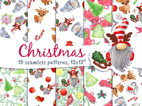 Download Christmas Digital Paper Deer Seamless - Seamless Collection