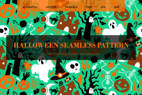 Download Halloween Scary Seamless Pattern - Seamless Collection