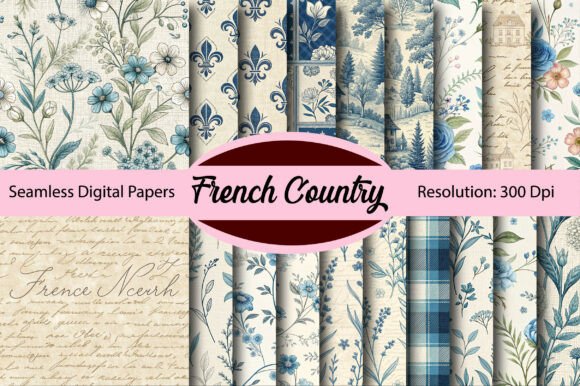 Download French Country Seamless Digital Paper - Seamless Collection